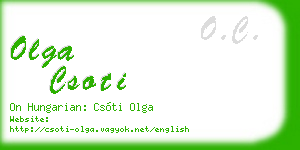 olga csoti business card